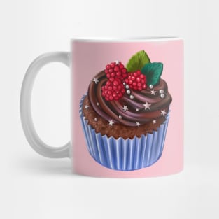 Chocolate Raspberry Cupcake Mug